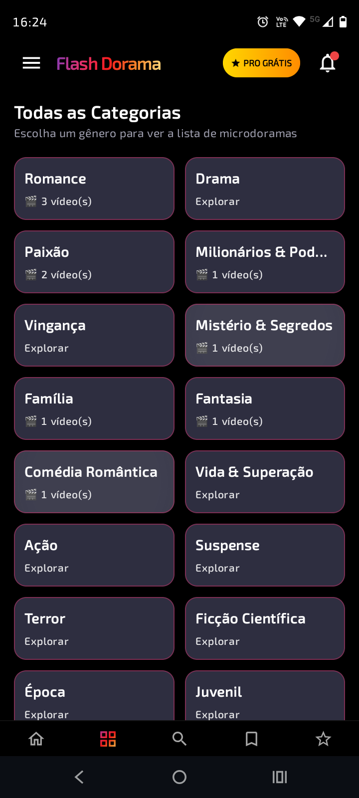 Flash Dorama - Lista de Favoritos e Histórico